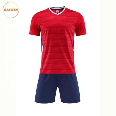 China Sets quick response custom football jersey soccer uniform red white/black team canada soccer jersey soccer wear  gold for sale