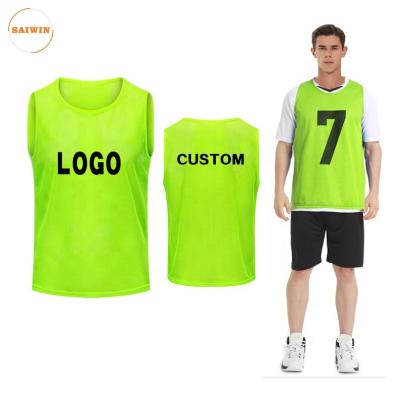 China Sets Custom football bibs soccer Training Bibs breathable pinnies soccer vest big Mesh Football Training Vest for sale