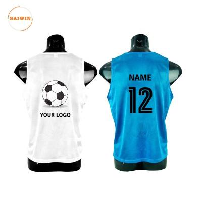 China Sets Custom logo 100% Polyester football training vest soccer bib sport pinnies for sale