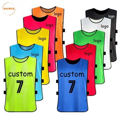 China Sets Factory wholesale sports vest soccer mesh team training bib with belt for sale