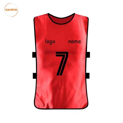 China Sets Custom breathable soccer training vest football pinnies cheap football vest mesh soccer vest soccer bibs with belt for sale