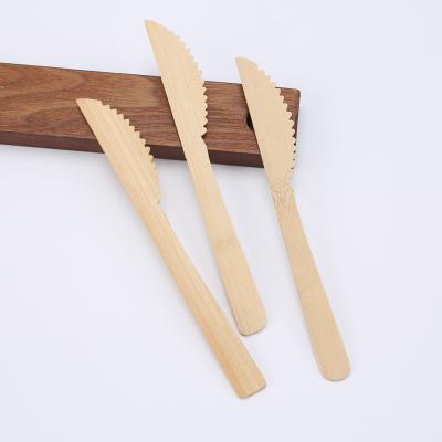 China Sustainable Organic Bamboo Knife Fork Spoon Tableware Reusable Disposable Bamboo Cutlery Set Travel Cutlery Set for sale