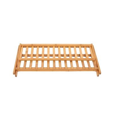 China (Tier Others) 2 Portable Adjustable No Assembly Foldable Designs Stunning Living Wooden Bamboo Panel Shoe Racks for sale