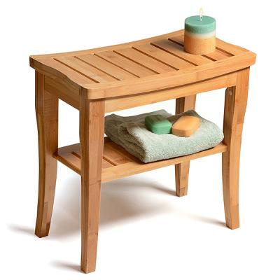 China Eco-Friendly 100% Natural Bamboo Shower Bench For Bath for sale