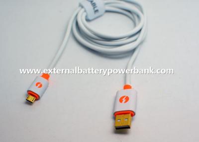 China Cable de datos blanco redondo del micrófono USB2.0 para los teléfonos del androide de Samsung HTC/Blackberry en venta