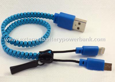 China Zipper el cable/2 de la transferencia de datos USB en 1 cable de la carga por USB para el teléfono móvil en venta