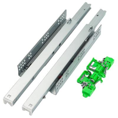 China Modern Full Extension Soft End Undermount Drawer Slides Concealed Buffer Slide Rail for sale