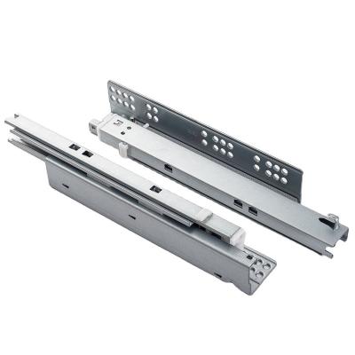 China Modern 3 Times Push To Open Hidden Telescopic Rails Soft Close Undermount Hidden Drawer Slide for sale