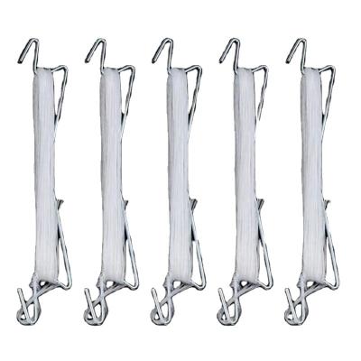 China Galvanized In Agriculture Galvanized Steel Double Stock Tomato Hooks With Twine For Plant Vine Hanging for sale