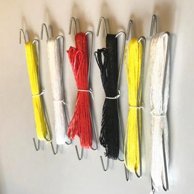 China Hanging good quality tendril hot dipped galvanized steel tomato hooks with 5 8 10 15 meters pe twine red green blue white color for sale