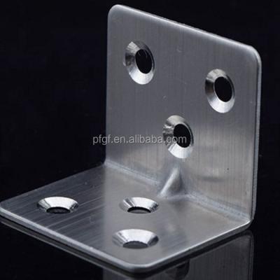 China Stainless Steel OEM Sheet Metal Stamping Joint Corner Plate For Furniture Part for sale