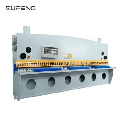 China Building material stores guillotine shearing machine with pneumatic rear support for unloading for sale