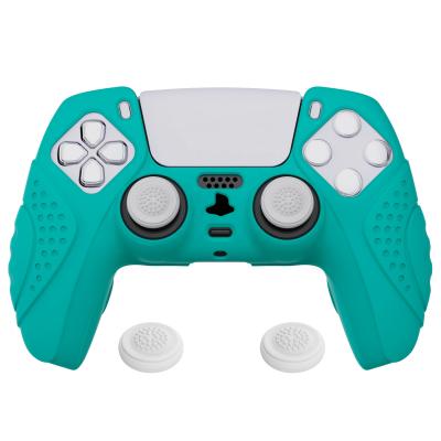 China Protective & New Decoration Gamepad Accessories Guardian Edition Aqua Green Silicone Case For PS5 Controller for sale