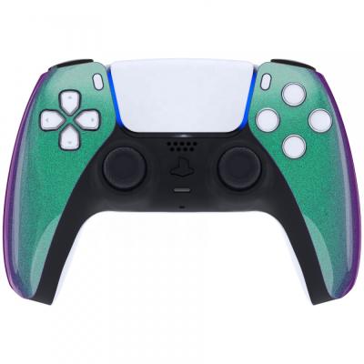 China Replacement Front Shell Wholesale Customized Glossy Chameleon Green Housing Shell Replacement For PS5 Purple Controller for sale