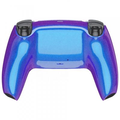 China Replacement Back Shell Hot Sale In-stock Shiny Chameleon Blue Purple Back Shell For PS5 Controller for sale