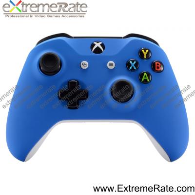 China spare & Decoration Solid Color Blue Soft Touch Housing Front Shell For XBOX ONE S Wireless Controller for sale