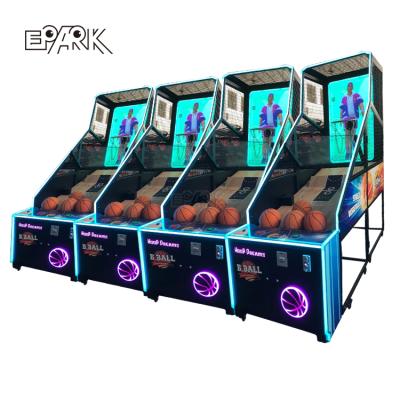 China Metal+acrylic+plastic Basketball Arcade Game Machine Coin Operated Street Basketball Machine with 55 inch monitor and 3D screen for game machine ce for sale