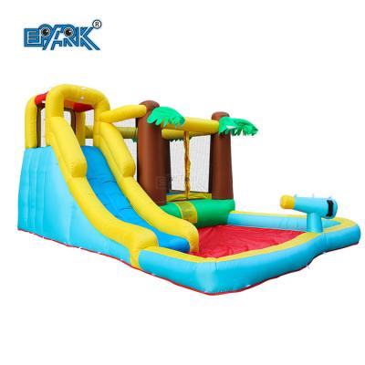 China Oxford Cloth Commercial Inflatable Bouncer Castle With Blower Swimming Pool Water Slide For Kids for sale