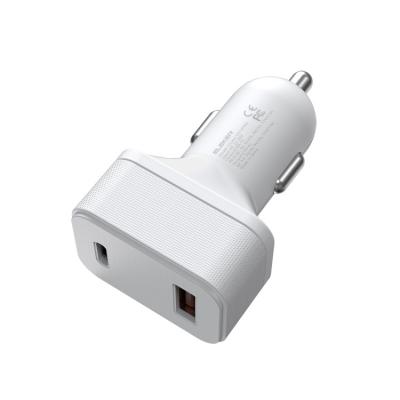 China New Type-c China-chic HENCA PD QC 18W Car Charger Mini Small Dual USB Fast Fast Charger Car Mobile Phone Charging Left Car Charger for sale