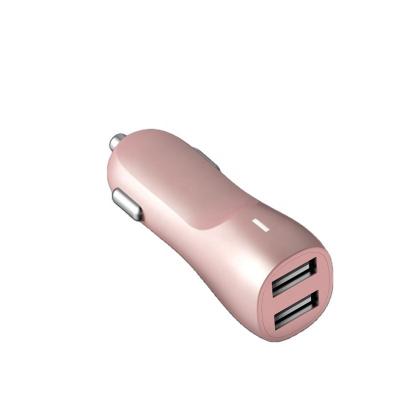 China New OEM Dual USB Port Car Mobile Phone Cheap Price 24V Car Charger Truck Car Charger 5V 2A USB 5V 2A USB Custom Charger China-chic promotion for sale