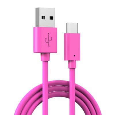 China Mobile Phone HENCA 3A Colorful PVC Type C Cable Wire For Samsung S10 S20 Xiaomi MI 11 Mobile Phone Fast Charging Type-C USB C Cable Charger for sale