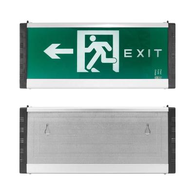 China Shopping malls 2021 aluminum exit sign with designable surface and low price with high quality for sale