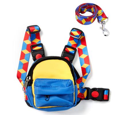 China Mixed Fabric Training Safety Backpack Leash for Breathable Body Belt Harness Dogs Dog Vest Cooling Pet for sale