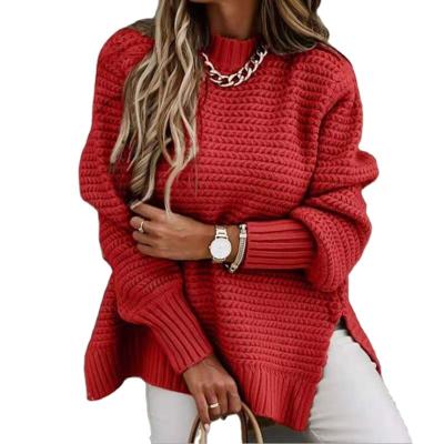 China New Fashion Custom Bus (Panel) Winter Custom Women's Turtle Neck Warm Sweater Programmed OEM&ODM Knitted Suit Autumn Clothsummer Midi Skirt 2 parts for sale