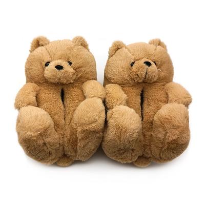 China Anti-Smell Winter Teddy Bear Indoor Slippers For Women for sale