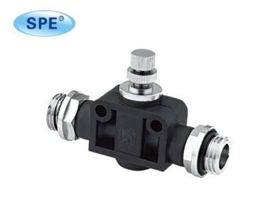 Chine l'air de 4mm réduisent la valve de contrôle de flux pneumatique, enfoncer pneumatique le montage à vendre