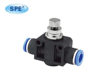 Chine Valves de contrôle de flux pneumatiques de contrôle de vitesse, enfoncer pneumatique de 8mm les garnitures à vendre