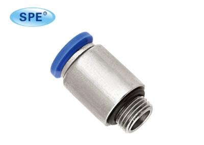 China Pneumatic Round Male Straight G Thread Fittings Push To Connect Connections for sale