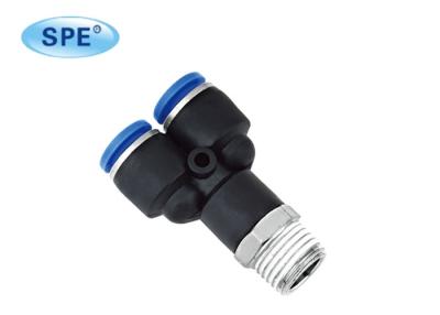 China Male Y-Shape Air Hose G Thread Fittings , Pneumatic One Touch Fittings Quick Connect for sale