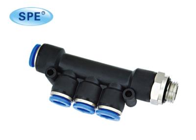 China Male Triple Union Pneumatic Plastic Air Hose Fittings With G Threads for sale