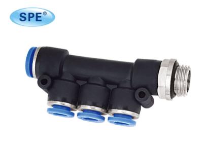 China Male Triple Branch Reducer Quick Release Pneumatic Fittings For Air Water Pipe 4-10mm for sale