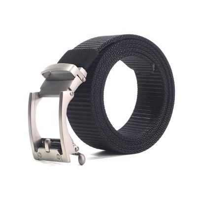 China Metal Minimalist Adjustable Nylon Buckle High Quality Leather Belt Elastic Belt For Men for sale