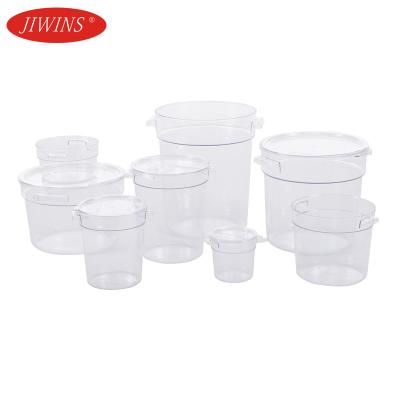 China Sustainable Commercial Kitchen Polycarbonate Plastic Polypropylene Square Round NSF Food Storage Container for sale