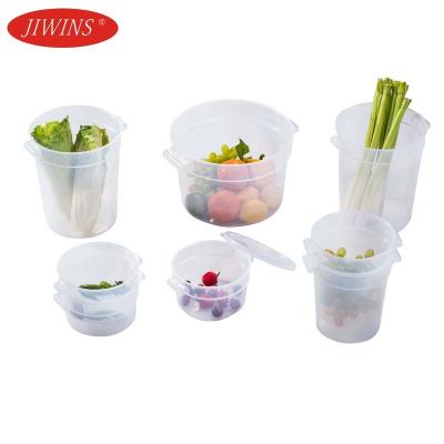 China Plant Material Round Storage Container 1L Round Freshness Preservation PP Refrigerator Storage Container For Restaurant Coldroom for sale