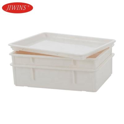 China Durable Storage Tote Case Boxes For Food Boxed Tote Storage PP Dough Freshness Preservation Plastic Trays Stackable Dough Dough Boxes With Trolley for sale