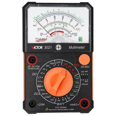 China VICTOR 3021 New Version Multimeter AC DC Resistance Meter Triode Diode Battery Test 3021 Analog-Digital Multimeters for sale