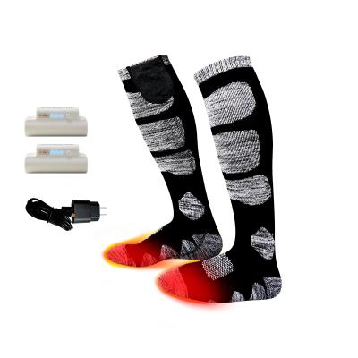 China Sustainable Heat Sport Sock Foot Warmer Electric Heating Socks Battery Heated Ski Socks for sale