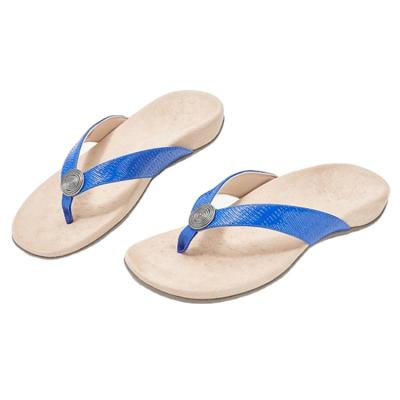 China Fashion Trend Arch Support Gray Flip Flops Wholesale Orthotic Sandals Rubber Slippers For Woman for sale