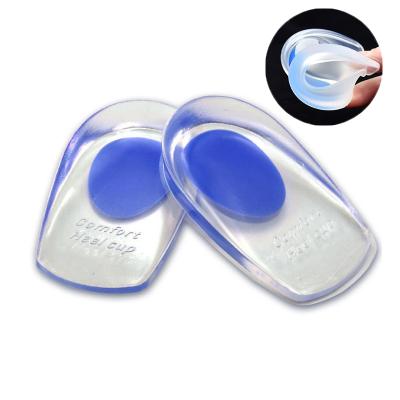 China Hot Sale Shock Absorption Silicone Heel Protector Insole Heel Cup Heel Pad For Foot Care for sale