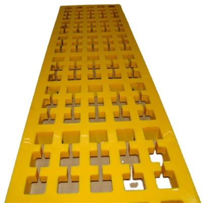 China Moldable Dual Deck Polyurethane Screen Modular Mesh For Vibrating Screens In Mining, for sale