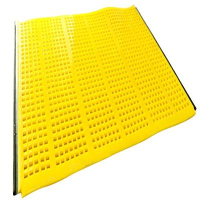 China Side-stretched Casting Polyurethane Vibrating Screen Panel With Hooks Polyurethane Vibrating Screen Strainer for sale