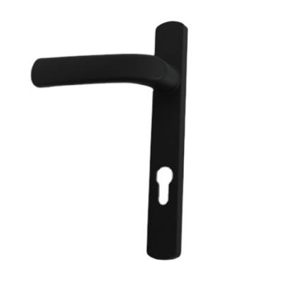 China Traditional single multipoint aluminum black door handle for hotel aluminum door for sale