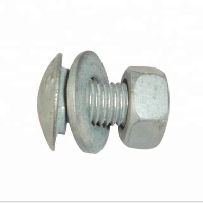 China Round Head Bolts For Highway Guardrail Hot Dip Galvanized Guardrail Bolt for sale