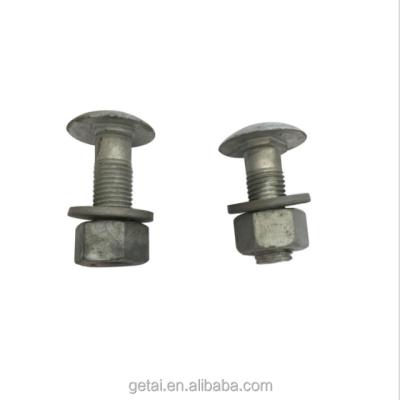 China Steel Hot Dip Galvanized Guard Rail Bolts With Washer And Nut Grade 8.8 for sale