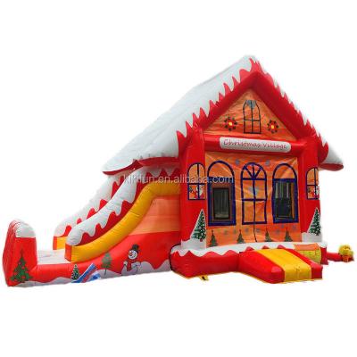 China Waterproof and Fire Combo Resistance China Commercial Inflatable Cartoon House Bouncy Castle/Christmas Theme Inflatable Jumping Castle with Blower for Sale for sale