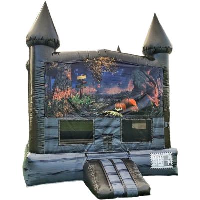 China Waterproof and fire resistance Halloween inflatable bounce haunted house for sale/inflatable jumping bouncy castle for holidays/inflatable bouncer for kids for sale